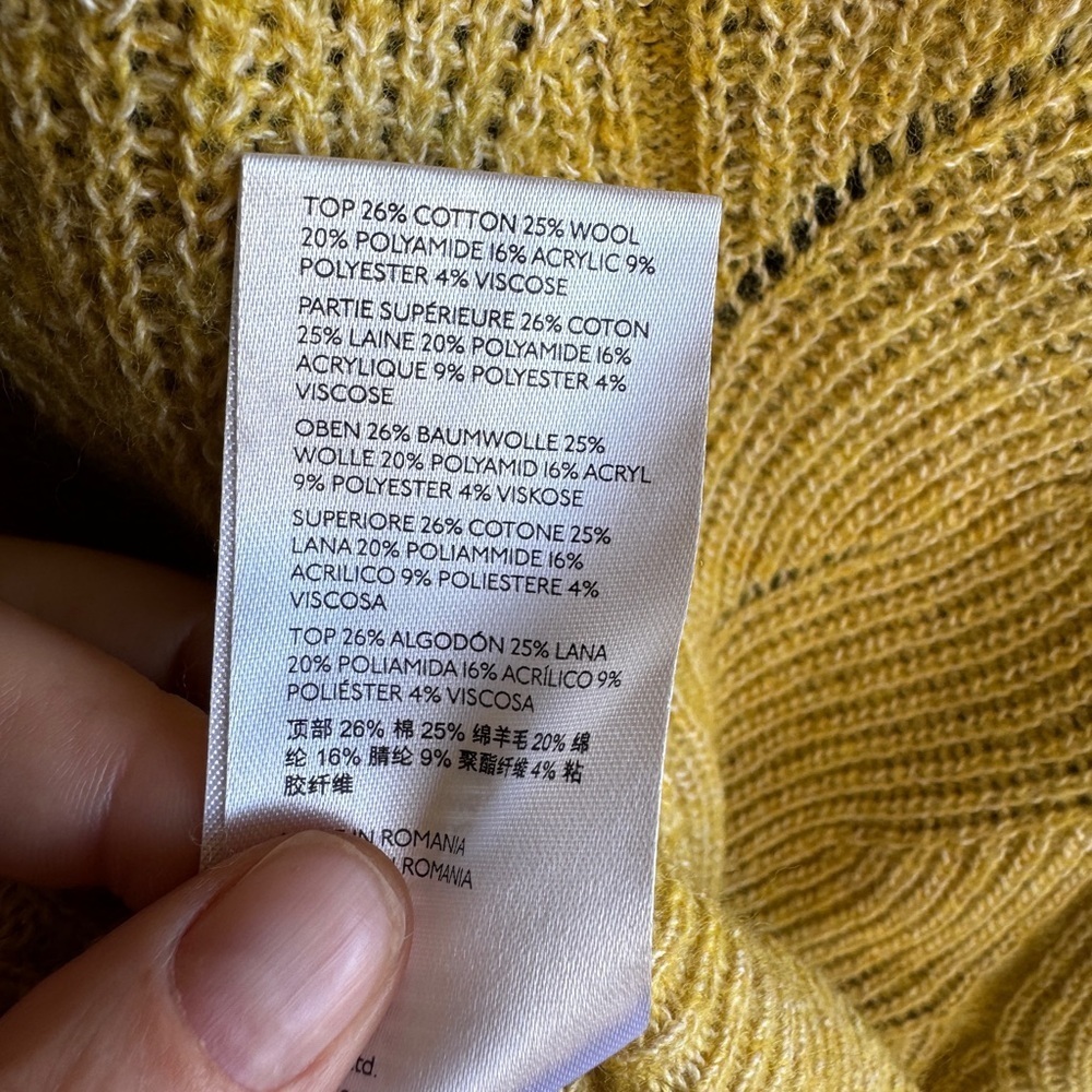 Anthropologie Keely Cable-Knit Sweater in Yellow-Mustard , Size XS - Picture 11 of 15